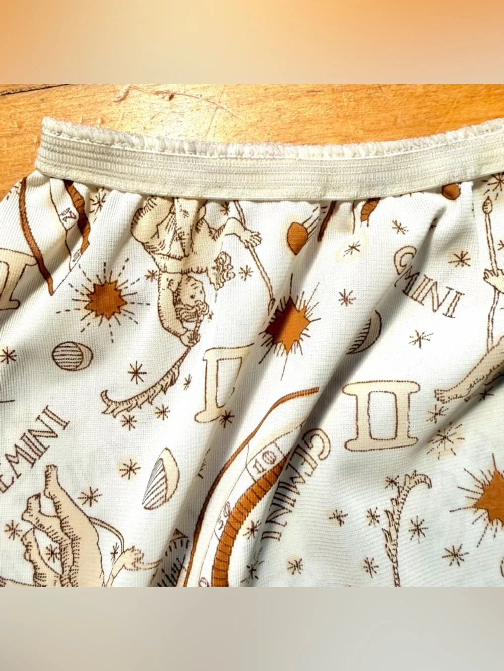 Vintage GEMINI NOVELTY PRINT Half Slip MCM Mini SKIRT 1950s 1960s XS Astrology - Picture 4 of 6
